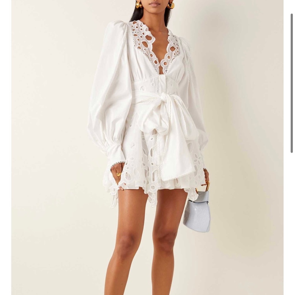Acler Eyelet Cotton Mini Dress